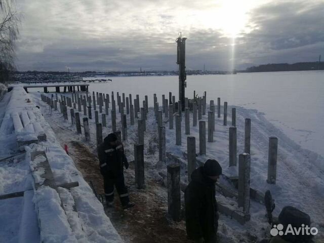 Забивка железобетонных свай