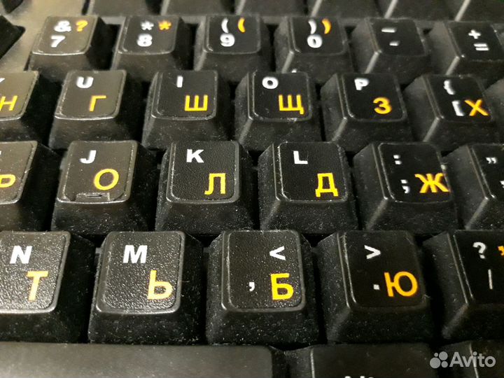 Наклейка на клавиатуру чёрная качественная