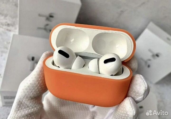Airpods pro (гарантия 1 мес) + чехол в подарок