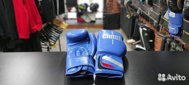 Перчатки боксерские clinch olimp plus синие