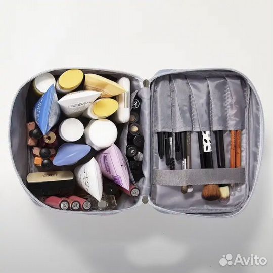 Косметичка большая с фламинго