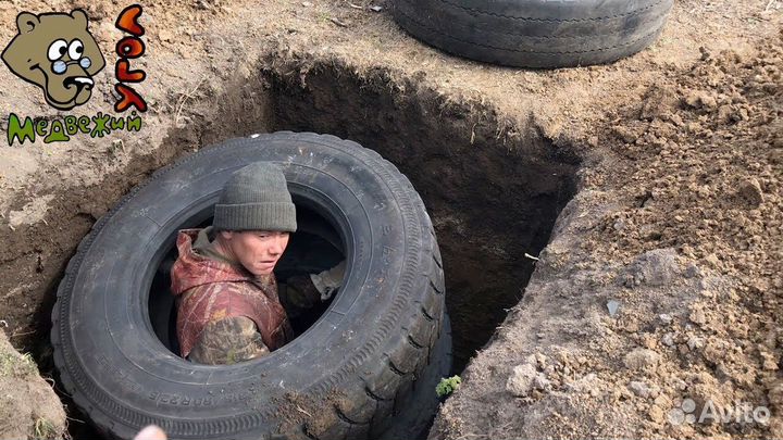 Сепцик из грузовых шин (шины для канализации )