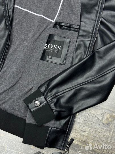 Куртка мужская кожаная Hugo Boss