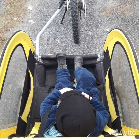Детский велоприцеп-коляска