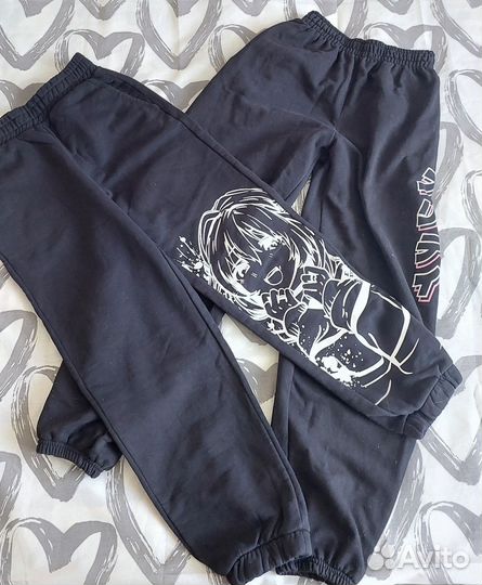Штаны с принтом аниме
