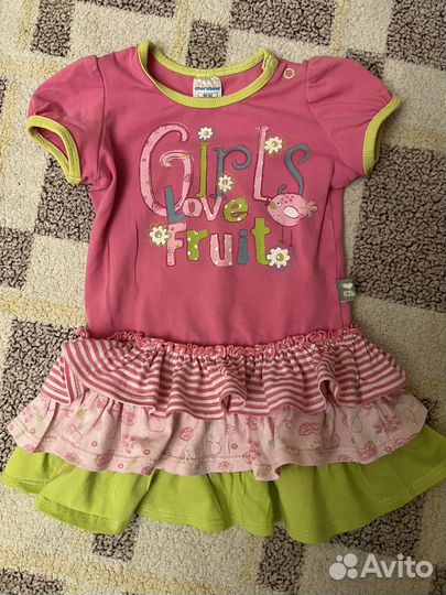 Комплект летних вещей на девочку 74-80 пакетом