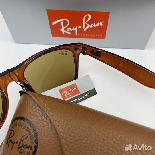 Очки ray ban wayfarer 2140 коричневые стекло