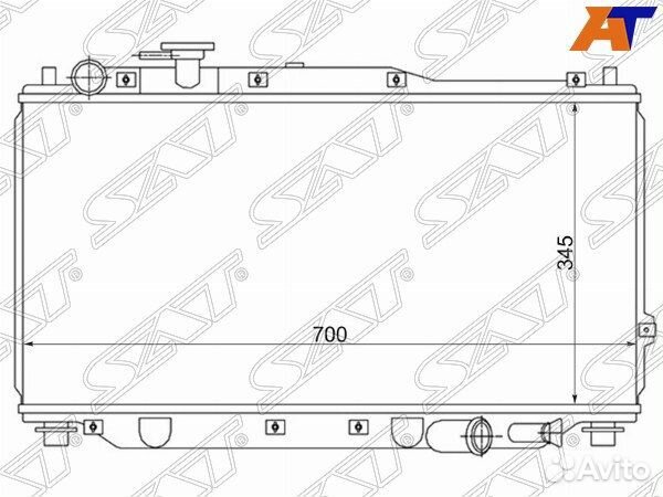 Радиатор KIA sephia 98, KIA shuma/mentor 98, KIA s