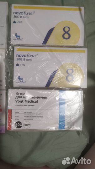 Иглы для шприц ручек 4 мм, 5 мм, 6 мм, 8 мм novo f