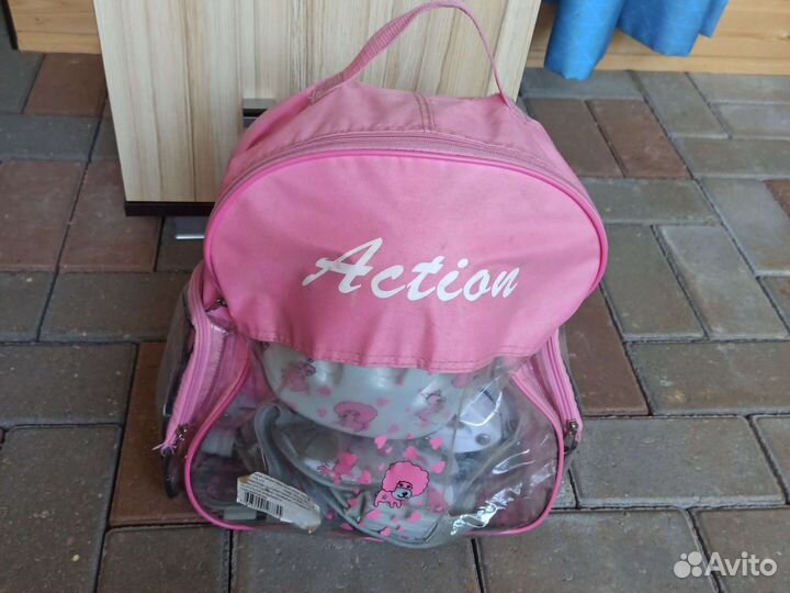 Коньки роликовые с набором защиты