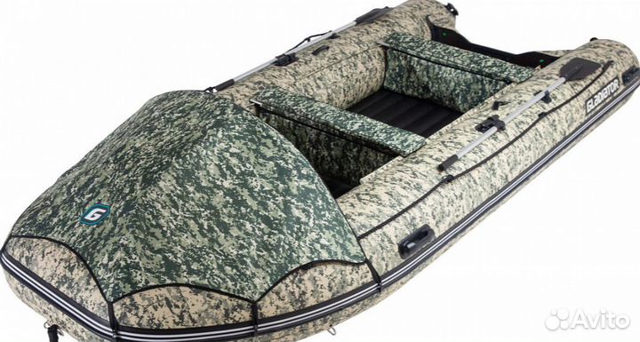 Надувная лодка gladiator E450PRO камуфляж