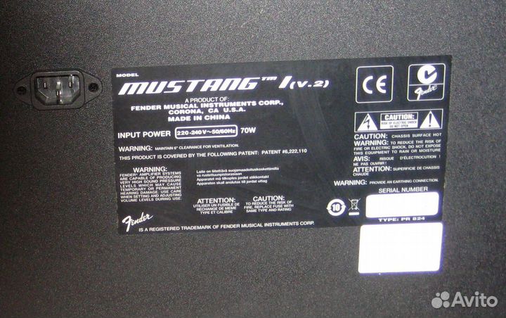 Комбоусилитель гитарный Fender Mustang I (V2)