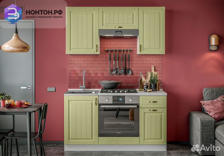 Кухня Настя 1.5 м фисташка