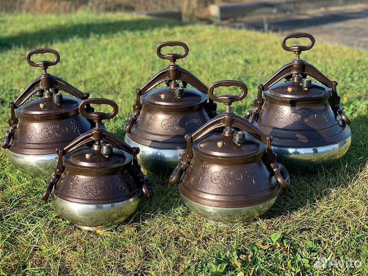 Афганские казаны Двухцветные с ручками 3 -50 литро