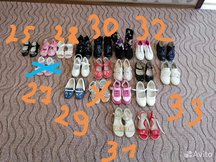 Обувь пакетом для девочки