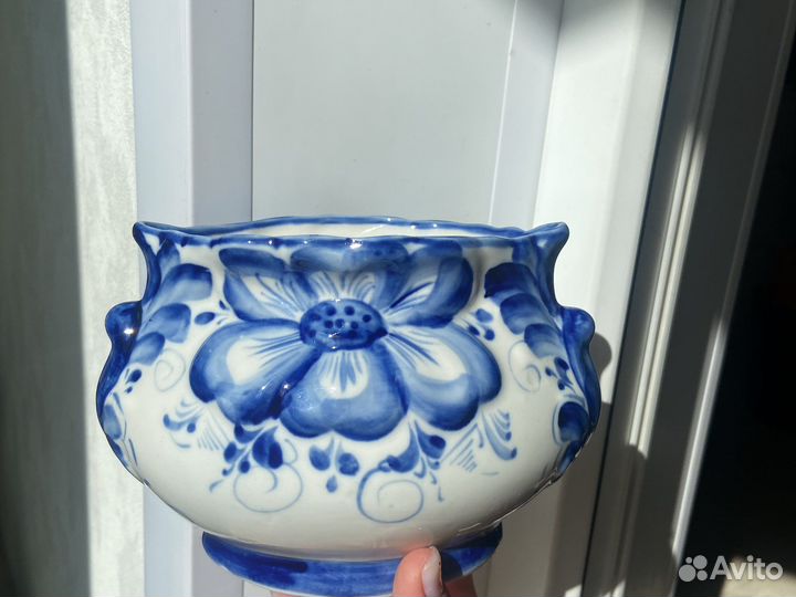 Салфетница вазочка Гжель