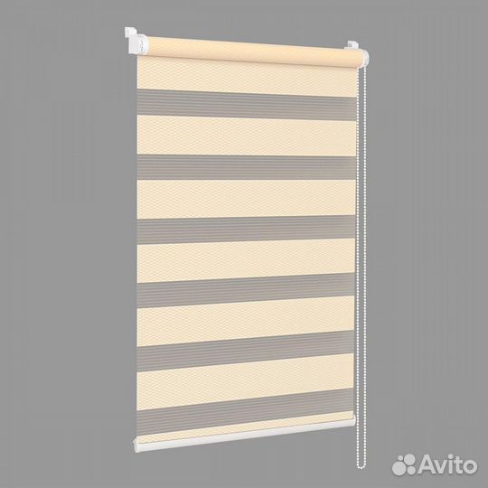 Штора рулонная День-Ночь Масо 57х160 см бежевый;