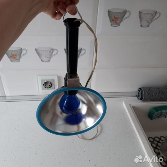Синяя лампа лечебная для прогревания СССР рабочая