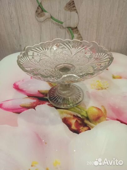 Ваза для фруктов на ножке СССР