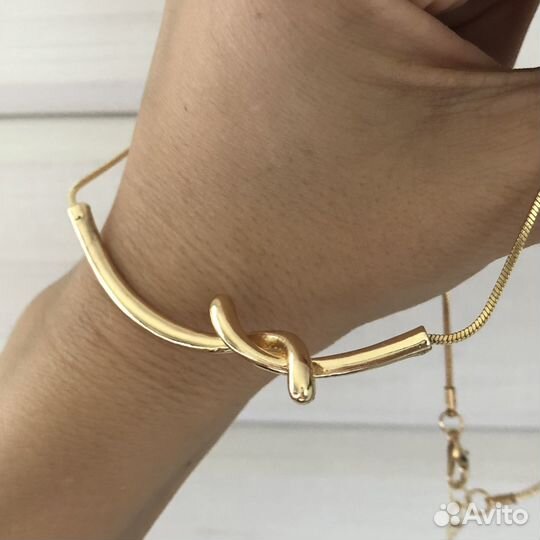 Кулон колье узел Nuance цвет золото