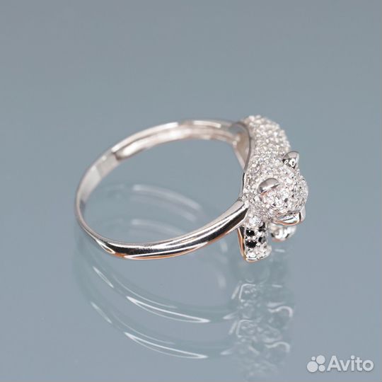 Кольцо с медвежонком серебро 925 проба Россия