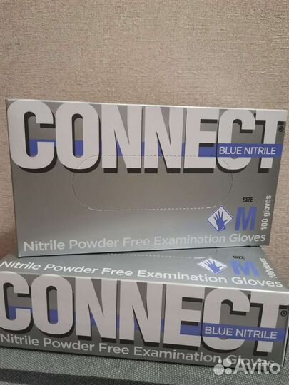 Перчатки одноразовые нитриловые