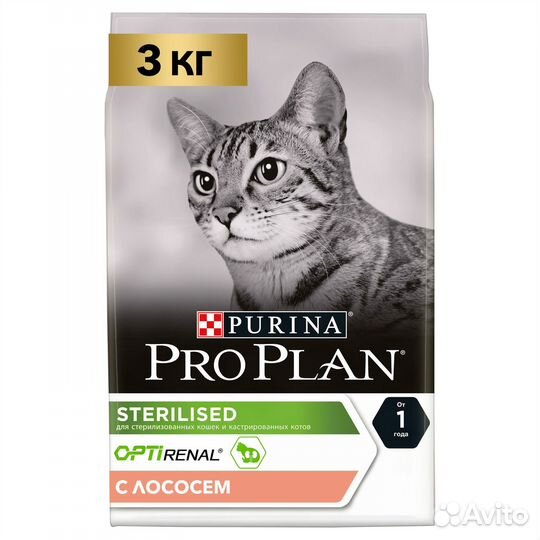 Корм Purina Pro Plan Sterilised optirenal 3 кг
