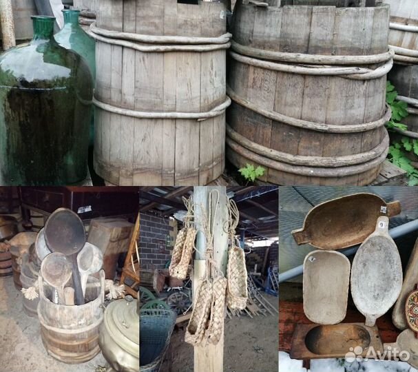 Старинная бочка, деревянная кадка, ведерко