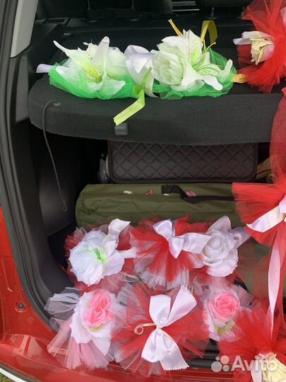 Свадебные украшения на машину кольца