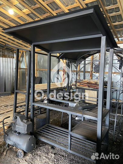 Мангал с крышей