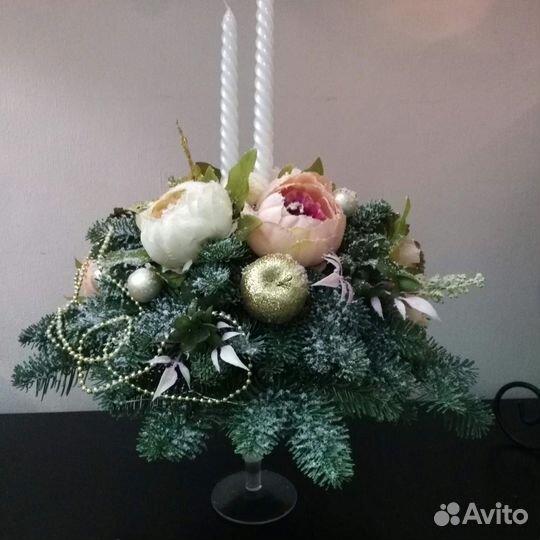 Новогодняя композиция ручной работы