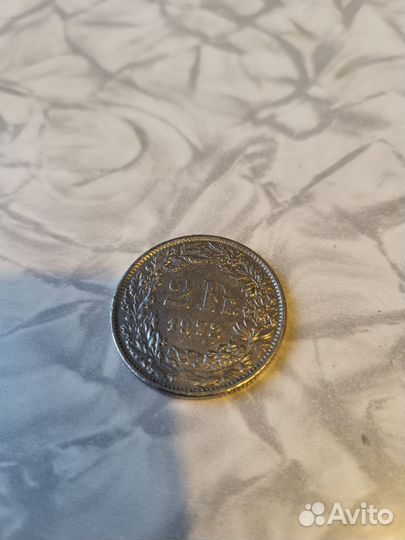 Монета 2 швейцарских франка