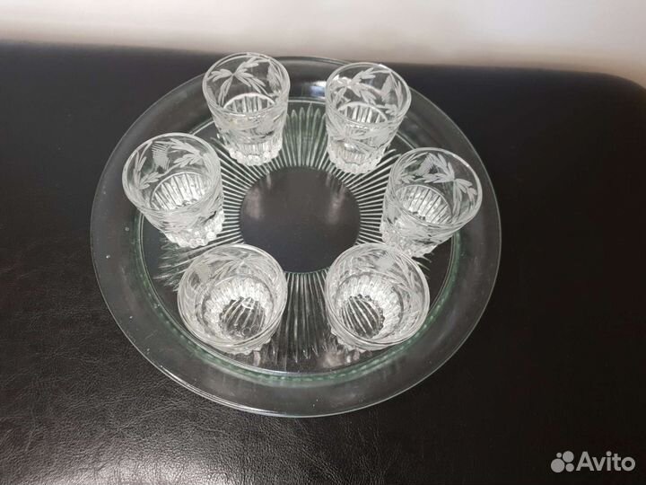 Блюдо - поднос стеклянное СССР