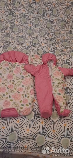 Конверт и комбинезон на выписку для девочки