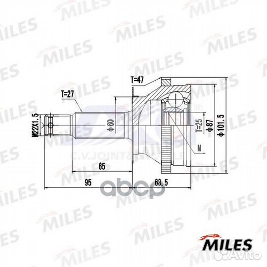 ШРУС hyundai sonata EF IV/trajet/KIA magentis 2