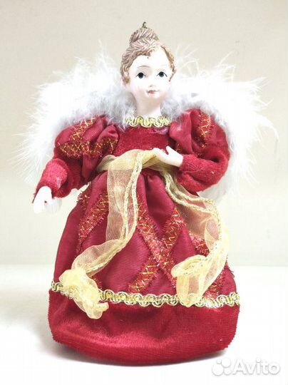 Фигурка ангел, пластик, текстиль Размер: 13см