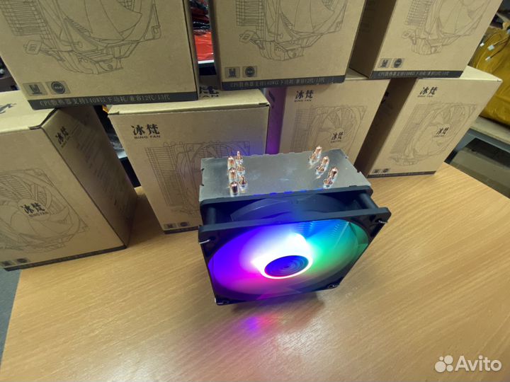 Кулер для процессора Башня RGB 6 трубок 4pin