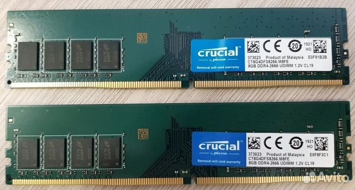 Оперативная память ddr4 8gb crucial 2666