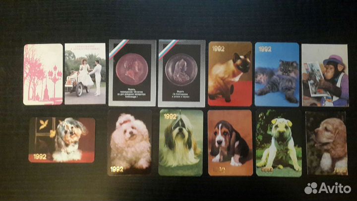 Календарики карманные 1992-2021 гг