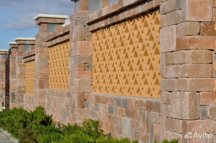 Забор из блока камня Патио