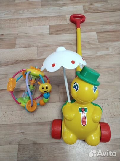 Игрушка каталка с ручкой, чудо-шар