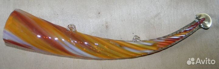 Рог стеклянный. Декоративный