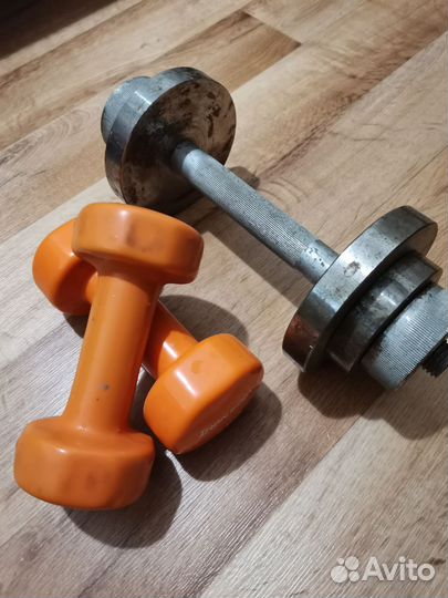 Гантели 3-9 кг разборные и обрезиненные
