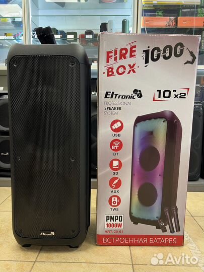 Колонка мощная караоке ElTronic 20-61 FireBox 1000