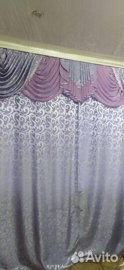 Шторы с ламбрекеном бу