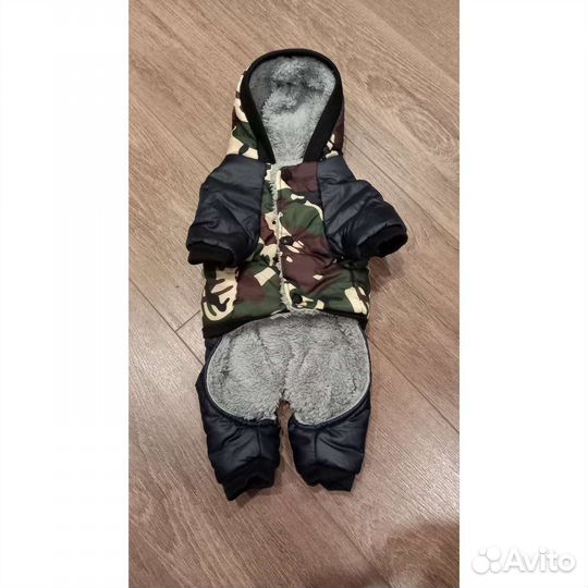 Комбинезон для собак утепленный с капюшоном