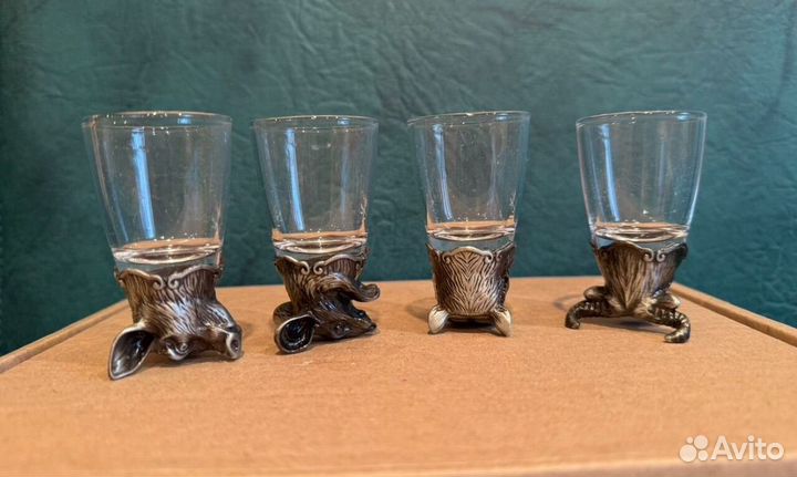 Рюмки перевертыши с животными 30 мл новые