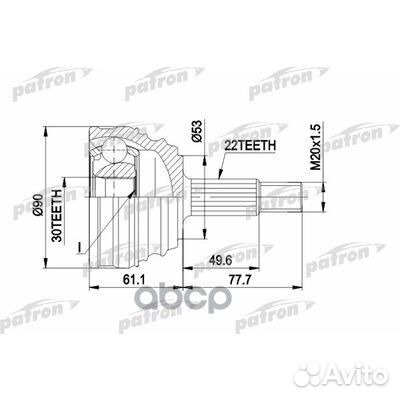 ШРУС renault logan/sandero 04- наружн. (21x49x28)