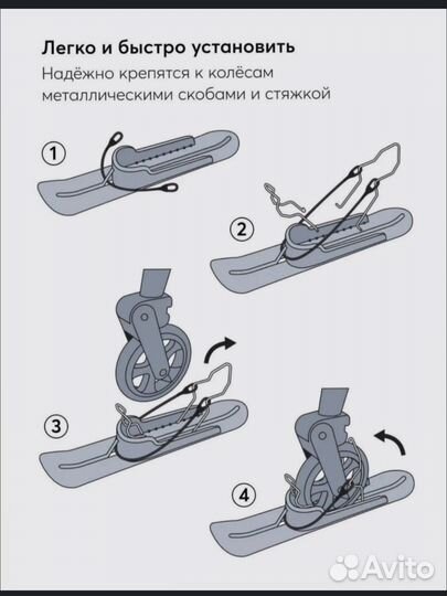 Лыжи для детской коляски