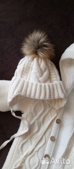 Комбинезон демисезонный вязаный 62-68